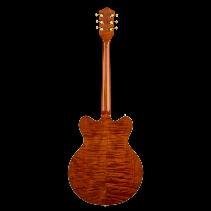Gretsch Limited Edition Electromatic Flame Okoume Broadkaster Roundup Orange Back