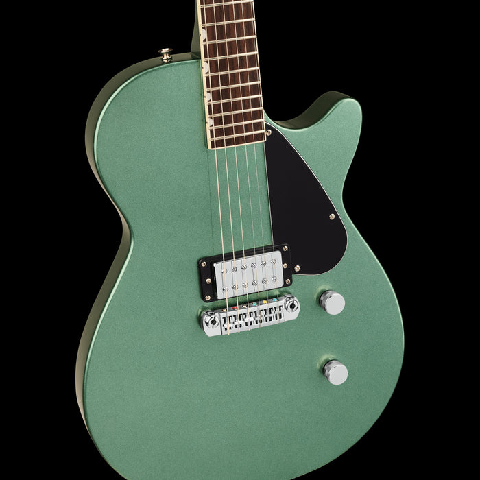 Gretsch Electromatic Jet Club 1 Pickup Rosewood Fingerboard Steel Olive Front Body Detail