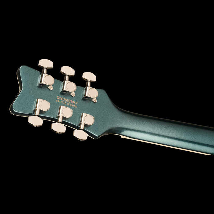 Gretsch Electromatic Jet Club Druid Green Headstock Back
