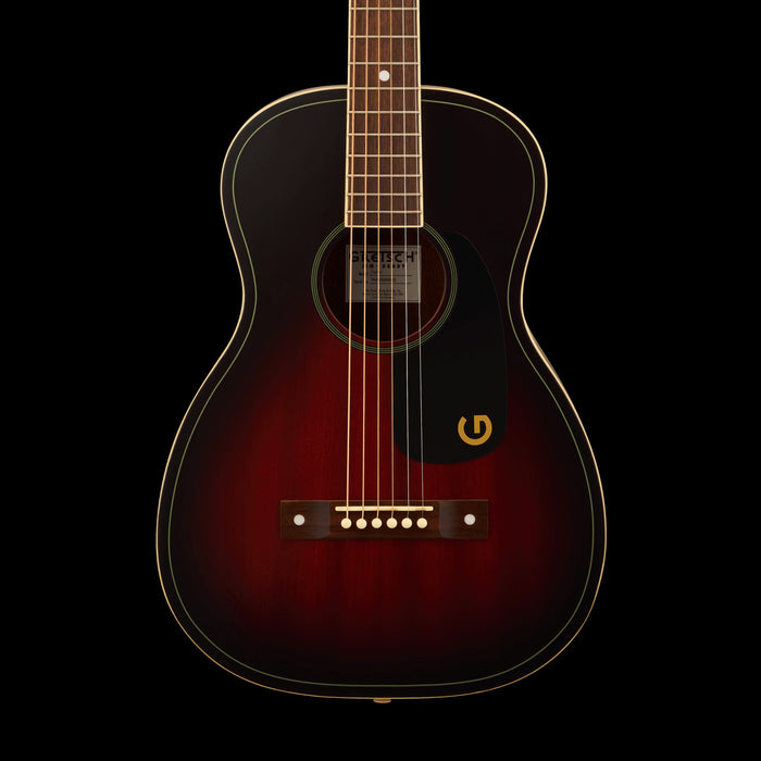 Gretsch Jim Dandy Parlor Deep Cherry Burst Acoustic Guitar Front Crop