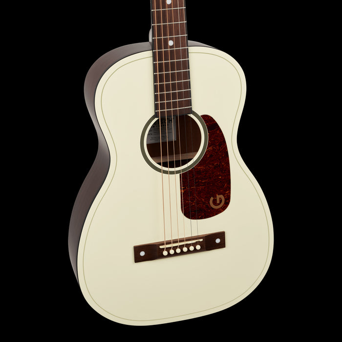 Gretsch Limited Edition Jim Dandy Parlor Acoustic Vintage White Front Body Detail