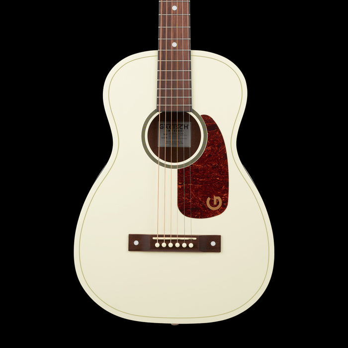 Gretsch Limited Edition Jim Dandy Parlor Acoustic Vintage White Front Crop
