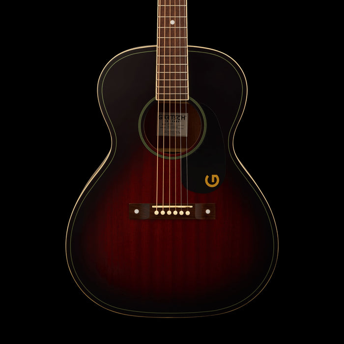 Gretsch Jim Dandy Concert Deep Cherry Burst Acoustic Guitar Front Crop