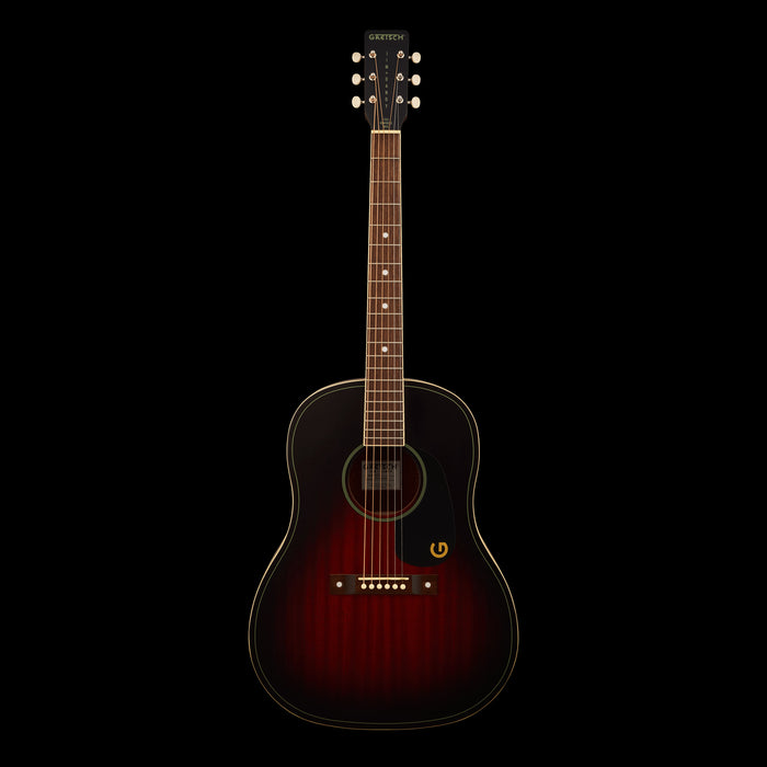 Gretsch Jim Dandy Dreadnought Deep Cherry Burst Acoustic Guitar Front