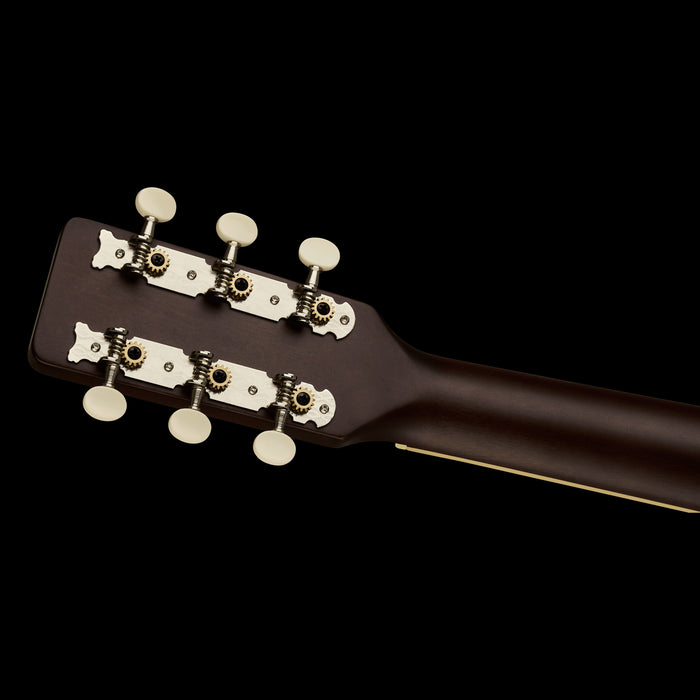 Gretsch Jim Dandy Dreadnought Deep Cherry Burst Acoustic Guitar Headstock  Back