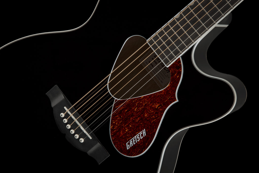 Gretsch G5013CE Rancher Jr. Cutaway Acoustic Electric Fishman Pickup System Black Front Body Detail