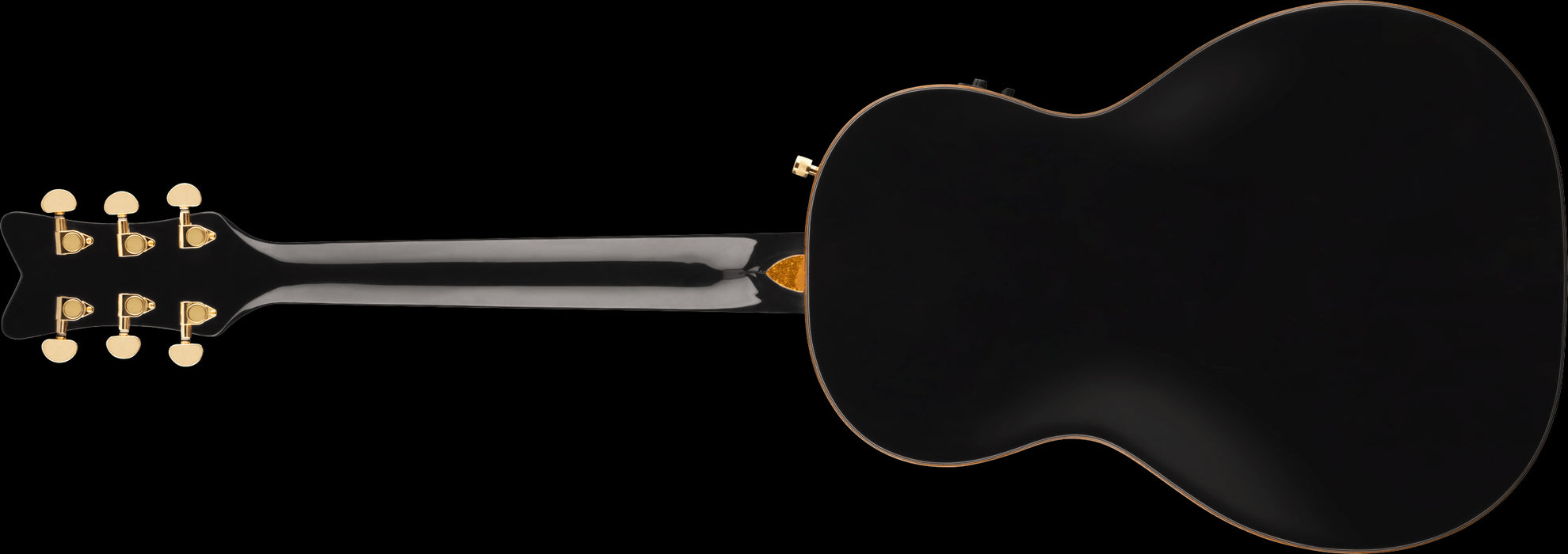 Gretsch G5021E Rancher Penguin Parlor Acoustic/Electric Black Acoustic Guitar Back