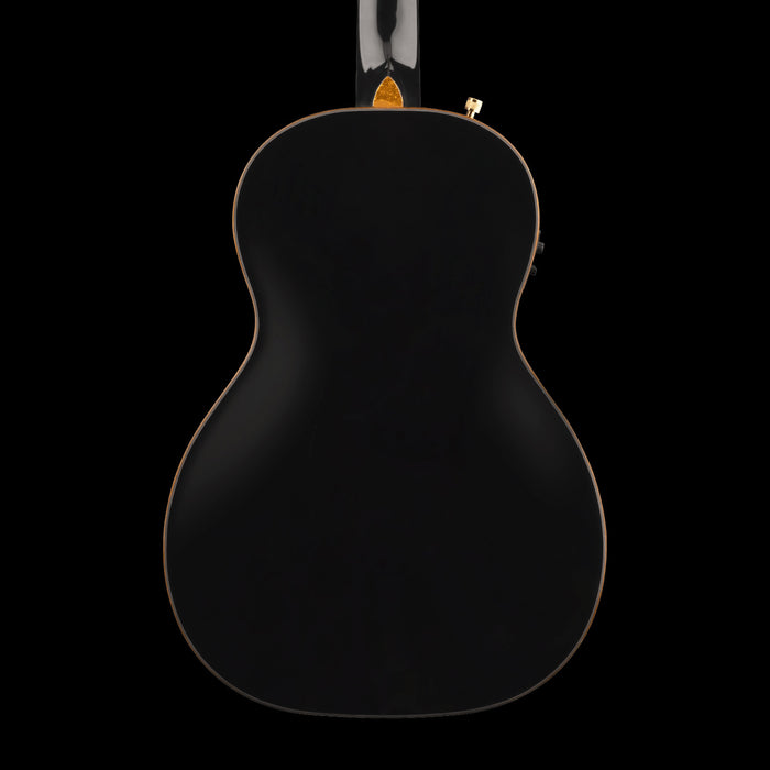 Gretsch G5021E Rancher Penguin Parlor Acoustic/Electric Black Acoustic Guitar Back Crop