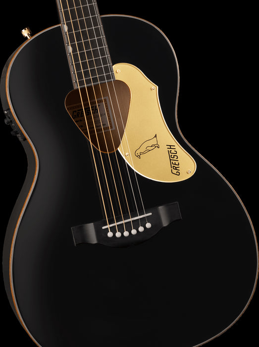 Gretsch G5021E Rancher Penguin Parlor Acoustic/Electric Black Acoustic Guitar Front Body