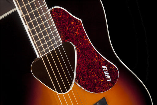Gretsch G5024E Rancher Dreadnought Electric Fishman Pickup System Sunburst Acoustic Electric Guitar Detail Soundhole