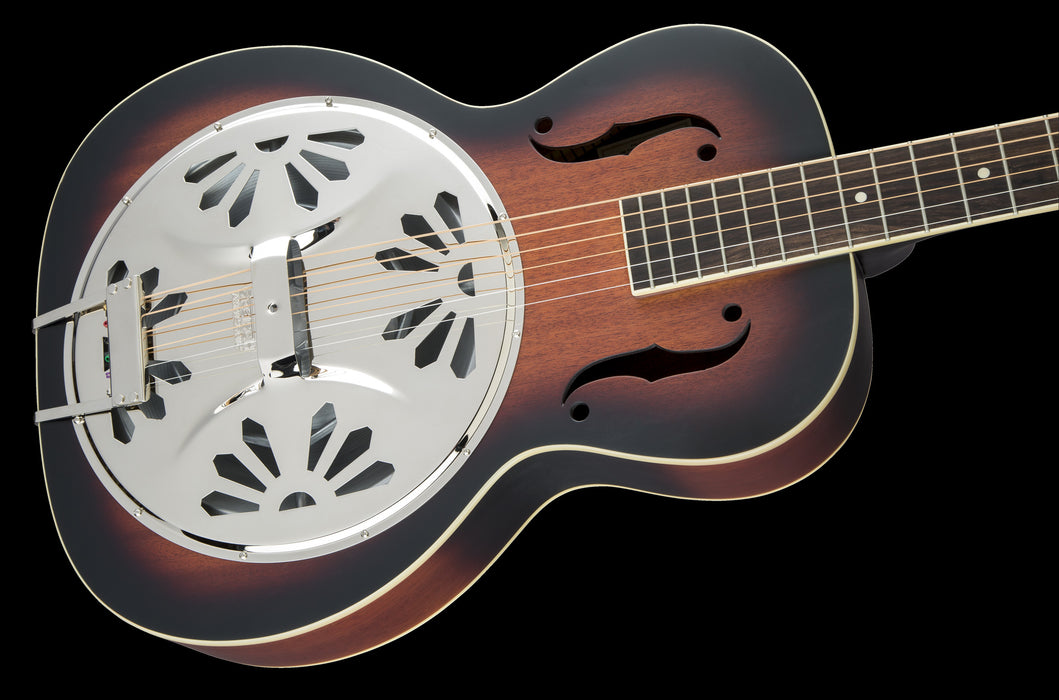 Gretsch G9220 Bobtail Round-Neck Acoustic-Electric Resonator Guitar Sunburst Contour Body Right