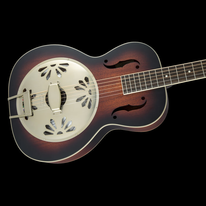 Gretsch G9240 Alligator Mahogany Round Neck Resonator - 2-Color Sunburst Contour Body Right