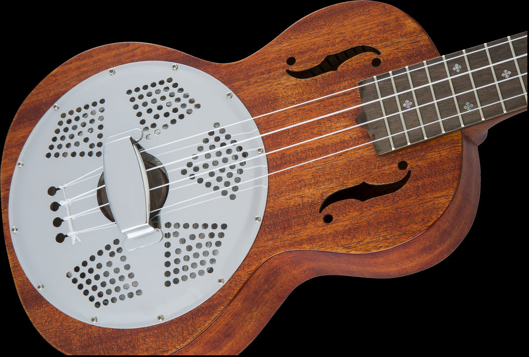 Gretsch G9112 Resonator-Ukulele Honey Mahogany Stain Front Body Left