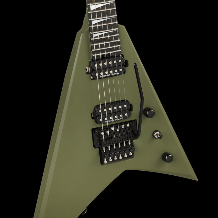 Jackson American Series Rhoads RR24 Matte Army Drab Front Body Detail 
