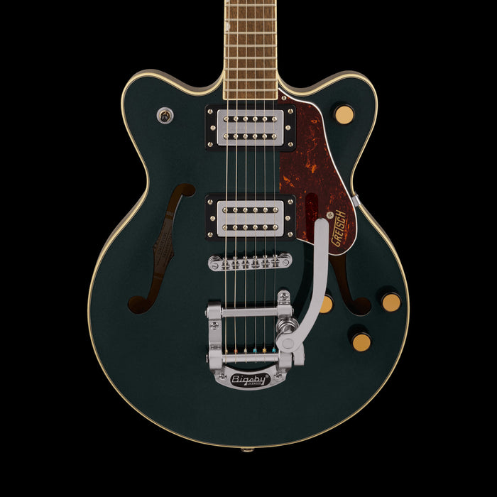 Gretsch G2655T Streamliner Center Block Jr. Double-Cut Cadillac Green Electric Guitar Front Crop