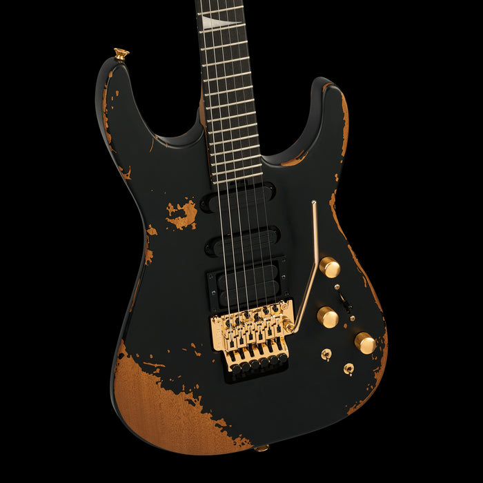 Jackson Pro Series Signature Phil Collen PC1-E Worn Black Front Body Detail