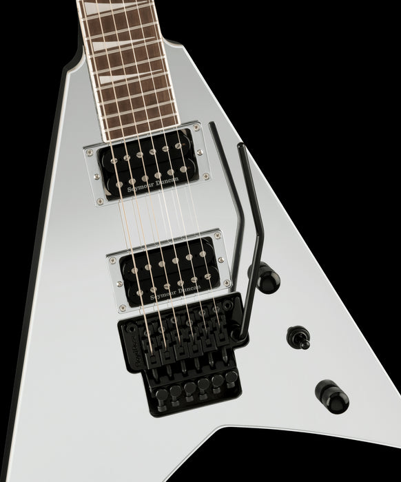Jackson Pro Plus Series Rhoads RR24 Ebony Fingerboard Mirror Closeup Front Pickups