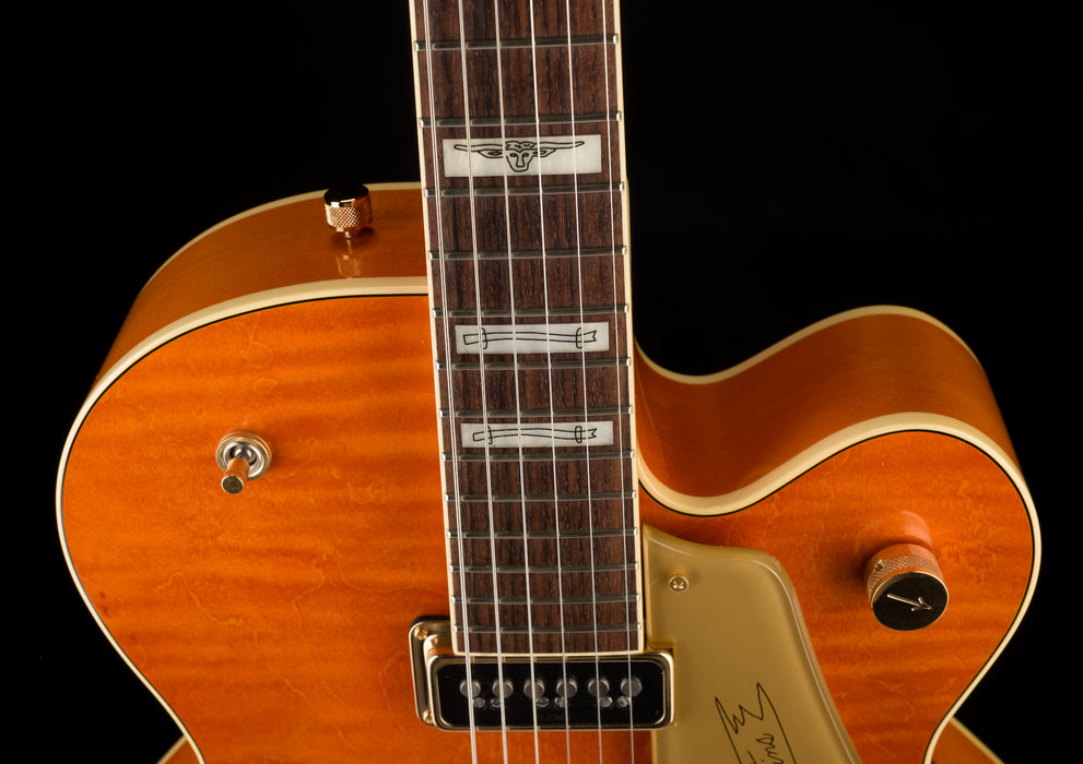 Used Gretsch G6120T-55 Vintage Select '55 Chet Atkins Hollow Body Vintage Orange Stain Lacquer with OHSC
