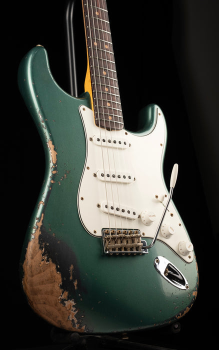 Fender Custom Shop 1962 Stratocaster Heavy Relic Sherwood Green Metallic Over Charcoal Frost Metallic