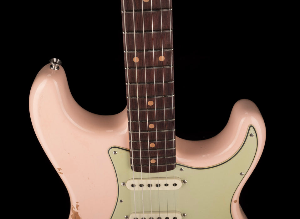 Fender Custom Shop 62 Heavy Relic Stratocaster SSH   Aged Shell Pink Finish - 3