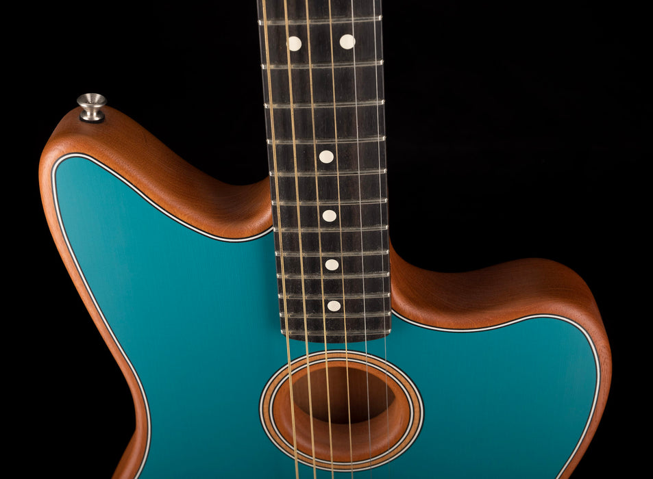 Used 202 Fender Acoustasonic Jazzmaster Ocean Turquoise With Gig Bag