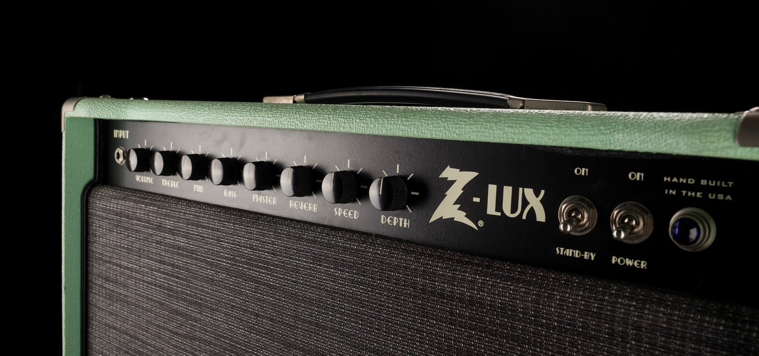 Pre Owned 2016 Dr. Z Z-Lux 1x12" Sea Foam Green Guitar Amp Combo With Footswitch And Cover