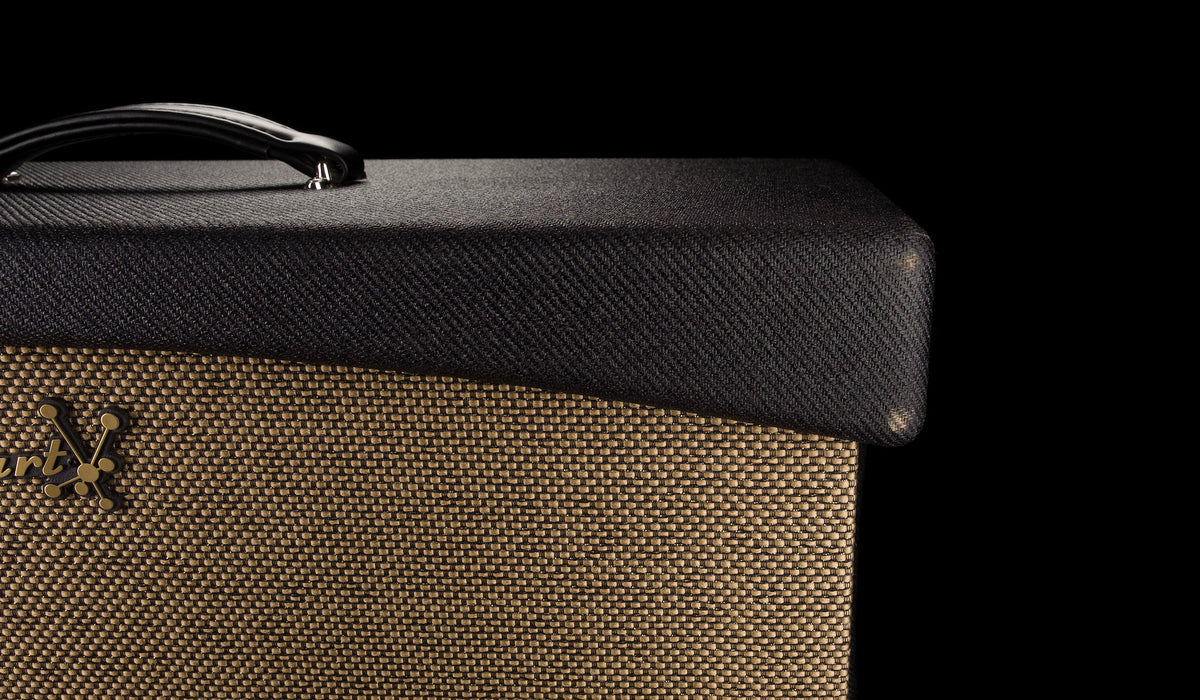 Used Swart Stereo 2x12" Creamback Speakers Dark Tweed Guitar Amp Cabinet