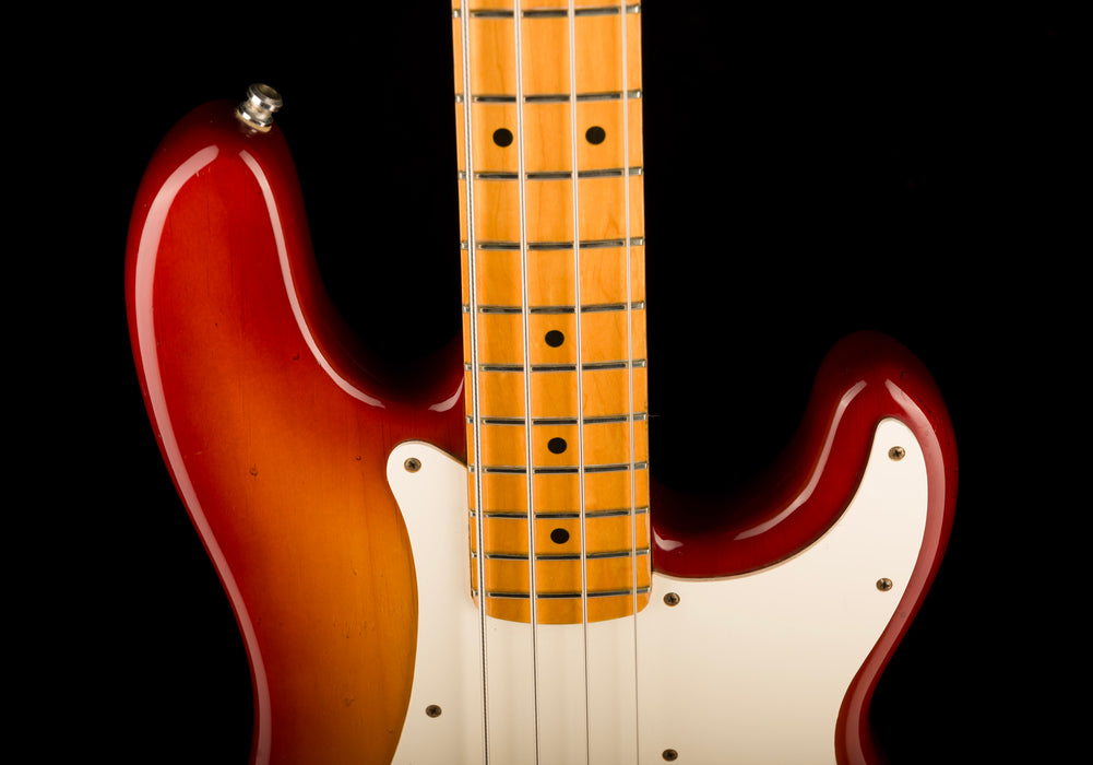 Vintage 1983 Fender Precision Bass Maple Neck Cherry Sunburst With Gig Bag
