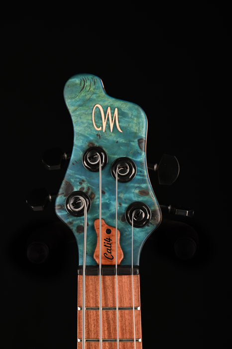 Mayones Cali4 Bass (17.5" Scale) Eye Poplar Top Transparent Blue With Case - IN STOCK!!!