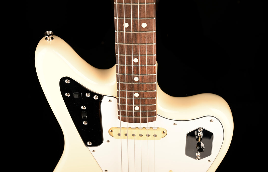 Pre Owned Fender Artist Series Johnny Marr Jaguar Olympic White With OHSC