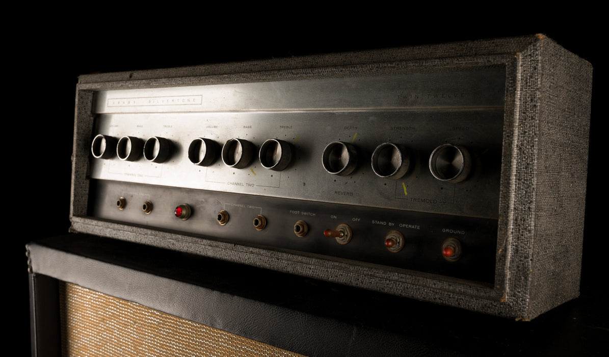 Pre Owned Silvertone 1960s Model 1484 Twin 12 Guitar Amp Gray