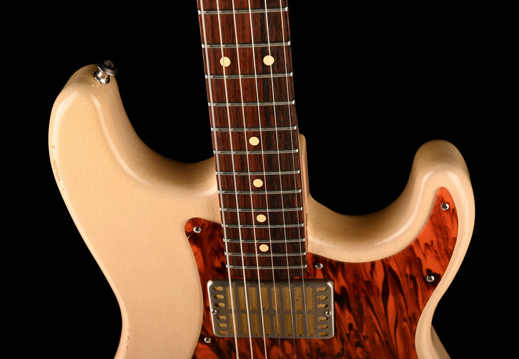 Pre Owned 2021 Waterslide Guitars S-Style Dual Foil Trans Blonde With Case