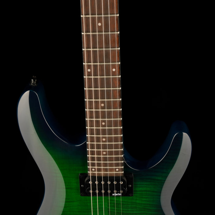 Used Schecter Elite C-6 Aqua Burst Electric Guitar With Gig Bag