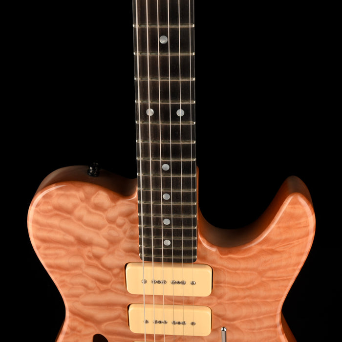 Victor Guitar Company Finster Custom 3P90 Quilted Maple Top T-Style Natural Electric Guitar With HSC