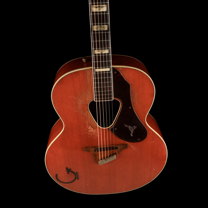 Vintage 1956 Gretsch G6022 Rancher Acoustic Guitar Orange Stain With OHSC