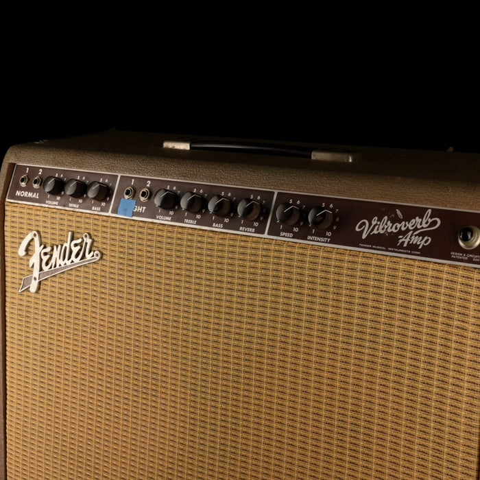 Pre Owned 1993 Fender '63 Vibroverb Reissue Guitar Amp Combo Brown