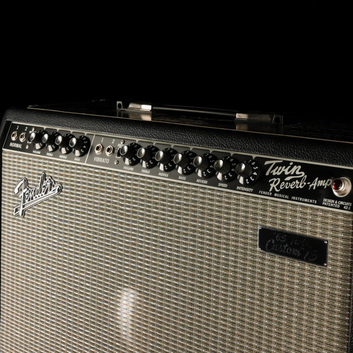 Pre Owned Fender 65 Twin Custom 15 Guitar Amp Combo With Footswitch And Cover