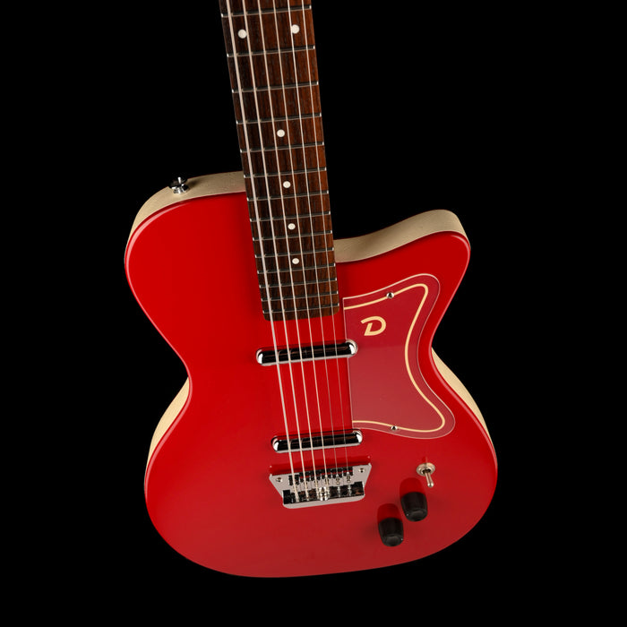 Used Danelectro 56 Baritone Red Flake Guitar With Gig Bag