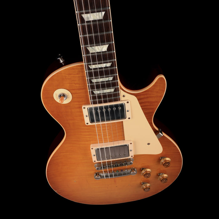 Pre Owned 2018 Gibson Custom Shop Tom Murphy Painted & Aged 1960 Les Paul Standard Reissue Dirty Lemon Burst With OHSC