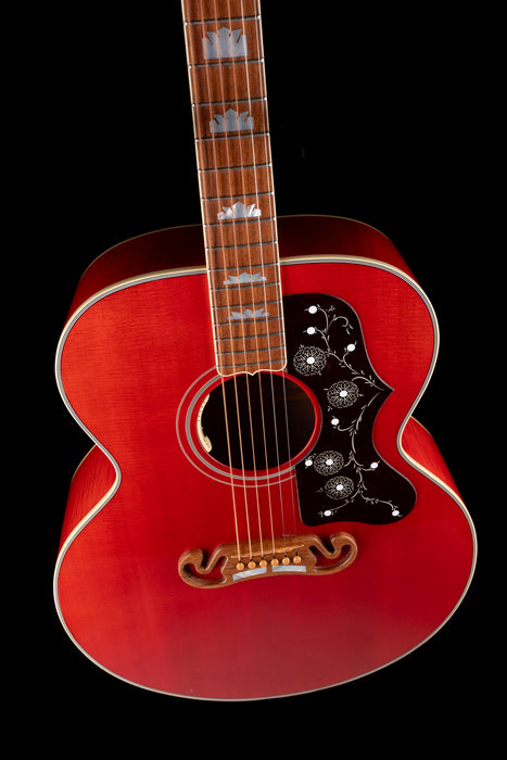 Used 2016 Gibson Limited Edition SJ-200 Trans Cherry - One of 50 - With Mono Case
