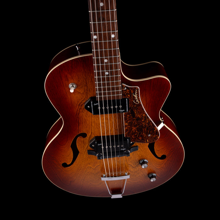 Used Godin 5th Avenue Kingpin Cognac Burst 2-P90 With Gig Bag