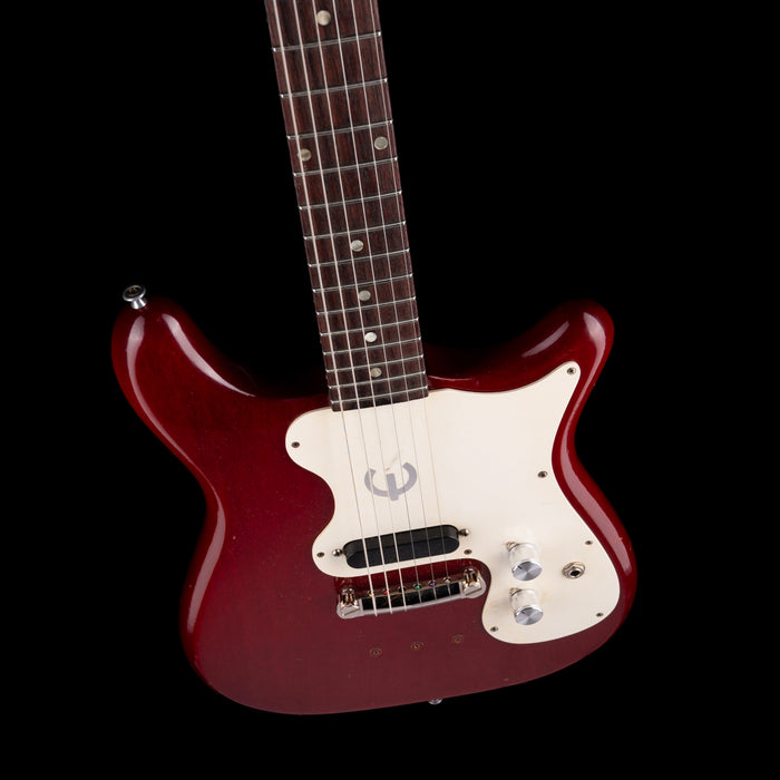 Vintage 1965 Epiphone Olympic Cherry Single Pickup Electric Guitar With Original Case