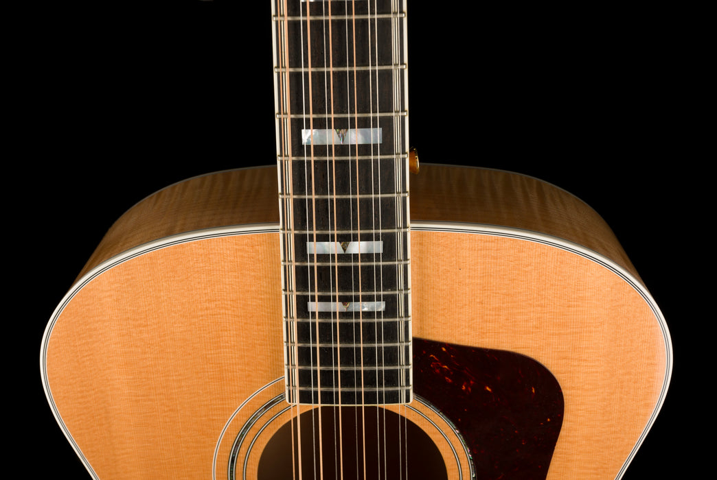 Pre Owned Guild F-512 Maple Blonde 12-String Acoustic Electric Guitar With OHSC