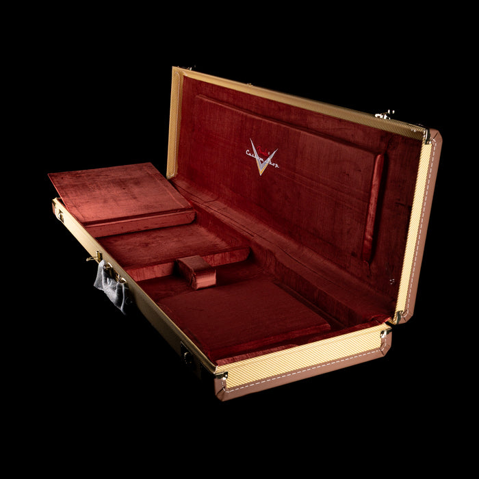 Used Fender Custom Shop G&G Deluxe Precision Bass Case Tweed With Persimmon Interior