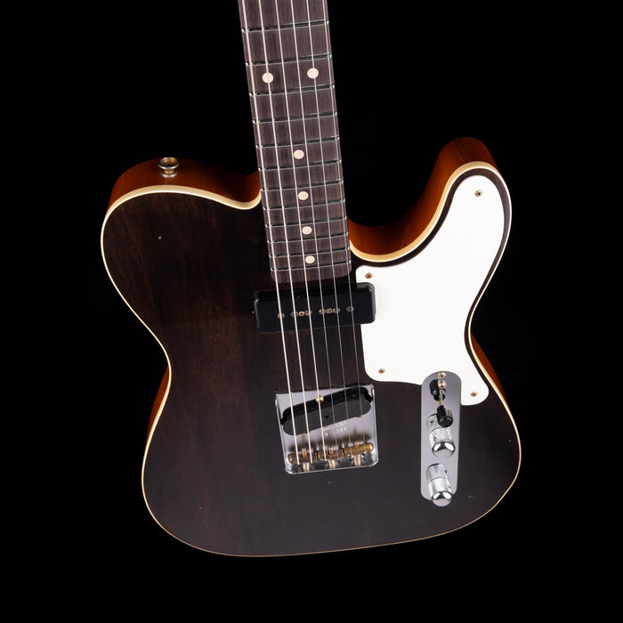 Fender Custom Shop Limited Edition P90 Mahogany Telecaster Journeyman Relic Ebony Transparent
