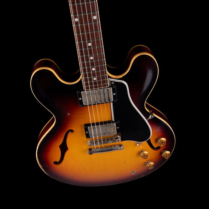 Pre Owned 2021 Gibson Custom Shop Made 2 Measure Tom Murphy 1959 ES-335 Wildwood Spec Heavy Aging Darkburst With OHSC