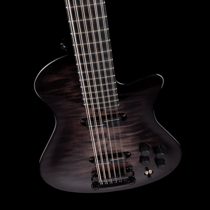 Veillette Swift Archtop 12-String Baritone Slash Specs Trans Black Electric Guitar