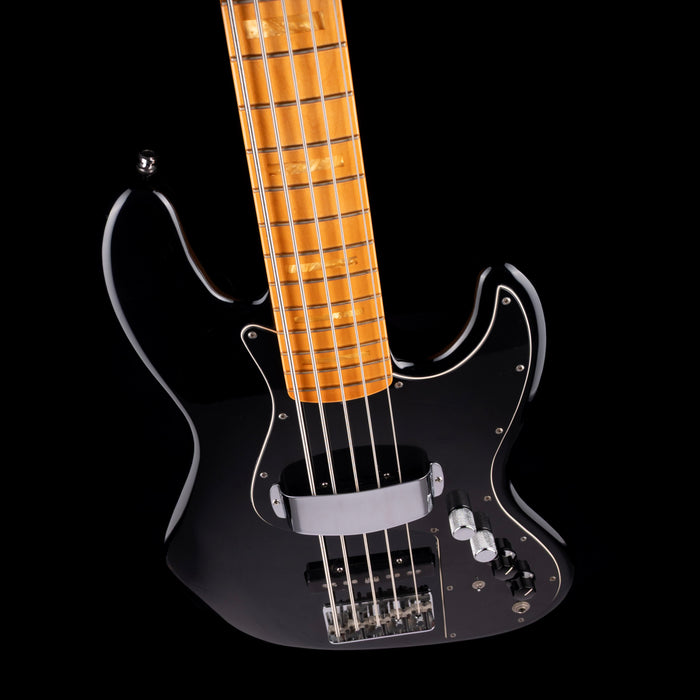 Pre Owned 2005 Fender Marcus Miller Jazz Bass V Black With OHSC