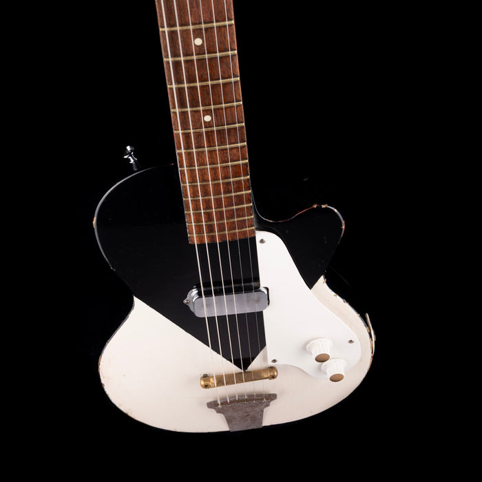 Vintage 1954-58 Kay K-136 Black & White Electric Guitar with Gig Bag