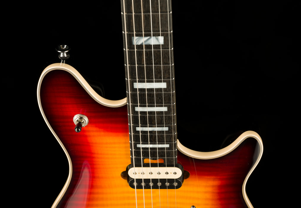 EVH Wolfgang USA 5A Flame Top 3-Tone Burst with Case